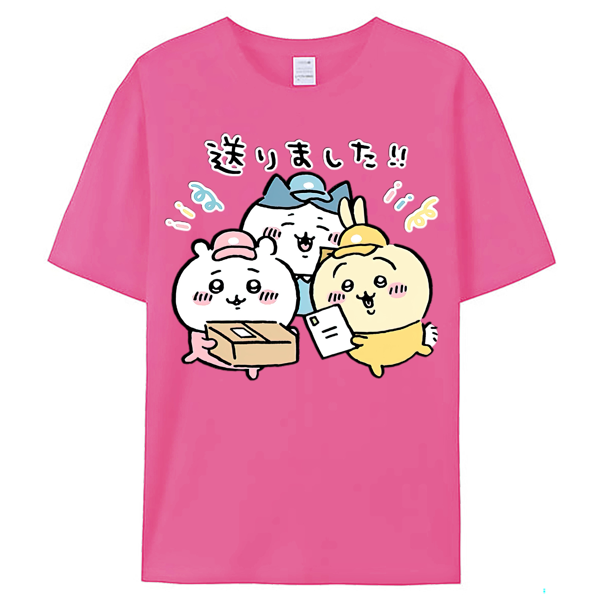（画像用） ちいかわ ハチワレ Chii-kawa hachiware レディースカジュアルプリントTシャツ（綿100％）